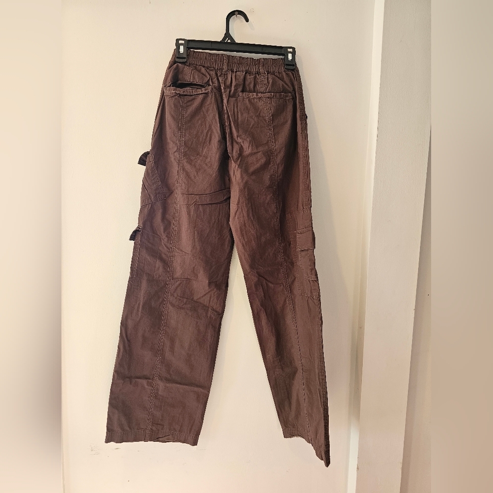 PacSun Brown Cargo Pants Wide Leg Low Rise Size XS - Picture 3 of 6